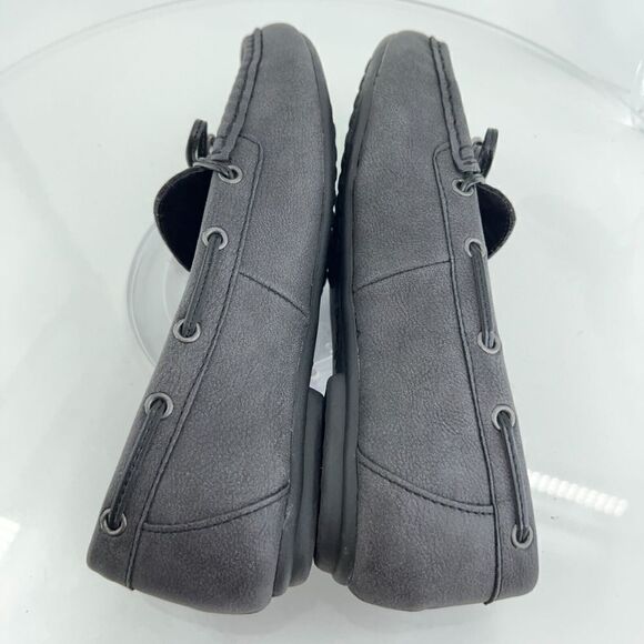 Born BOC Women's Carolann Loafer Sz7 Flat Slip On Boat Shoe Moc Toe Black Vegan - Picture 12 of 13